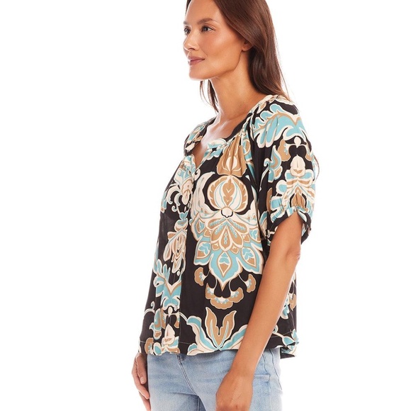 Karen Kane S/S Peasant Top - Picture 2 of 7